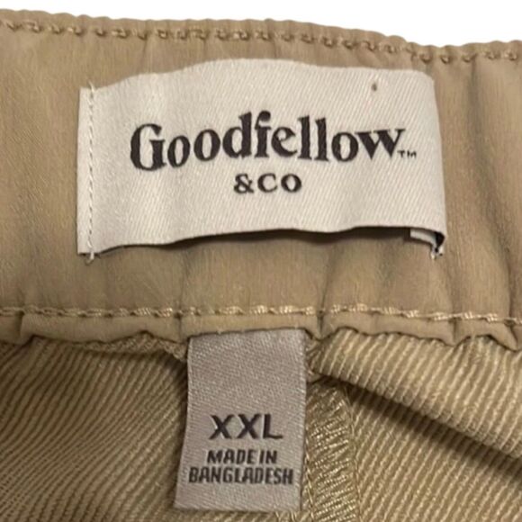 Goodfellow Tech Jogger Shorts XXL Khaki UPF 50+ Quick Dry Recycled Stretch - Picture 3 of 11